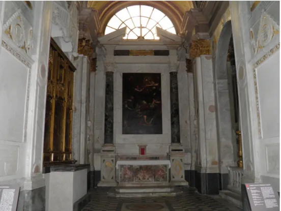 Fig.  1.  Giovanni  Maria  Pambio,  The  marble  altar,  1595,  Genua,  church  of  St  Maria  di  Castello, San Tommaso d’Aquino chapel (originally situated in the Ragusan chapel) (Photo A