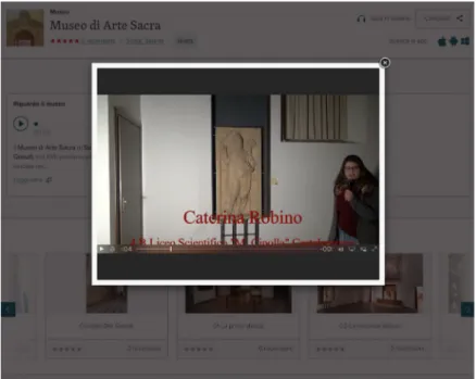 Fig. 6. Screenshot di un video aggiuntivo in stile documentaristico della audioguida Museo di  Arte sacra di Salemi, dalla piattaforma di izi.TRAVEL