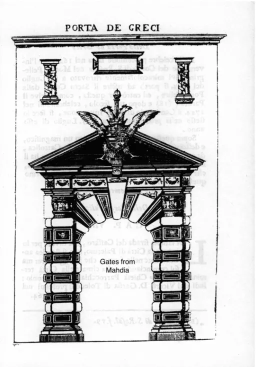 Fig. 8. Anon, Porta dei Greci, etching, in Mongitore, 1732, p. 59