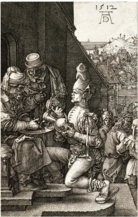 Fig. 7. Albrecht Dürer, Pilate Washing His Hands, The Engraved Passion, sheet 9