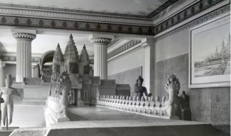 Fig. 7. Musée Guimet, Plastico in gesso (1/10) di una Porta di Angkor Thom realizzato da  Soldi e Delaporte per l’Esposizione Universale del 1878