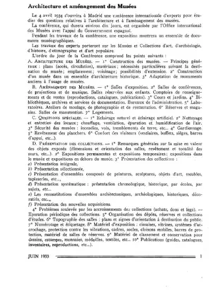 Fig. 1. Annonce de la Conférence de Madrid, «Informations Mensuelles», juin 1933, pp. 1-2, 