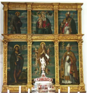 Fig. 9. Girolamo e Francesco da Santa Croce, Polittico di Santa Maria Maddalena, 1556,  Dubašnica, Krk