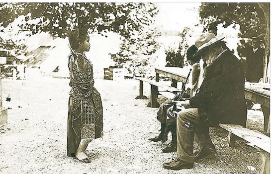 Fig. 15. A. Rodin a Marsiglia (1906) mentre ritrae una danzatrice del Re di Cambogia