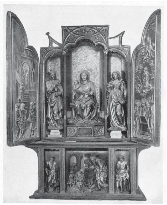 Fig. 3. Bottega tirolese, Altare a portelle. Cepina Valdisotto, chiesa di Santa Maria Assunta  (da Gnoli Lenzi 1938)
