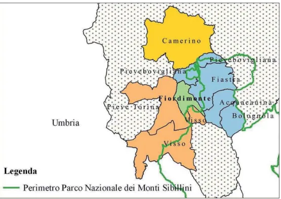Fig. 1. Localizzazione del comune di Fiordimonte