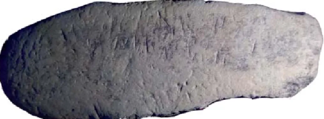 Fig. 1. Stele funeraria iscritta di ambito piceno, arenaria, VI-IV sec. a.C.