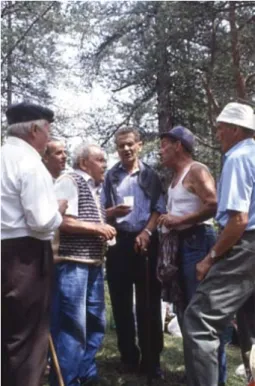 Fig. 13. Les chants des bergers à la fête de la Madonna della Neve au bois des Navette