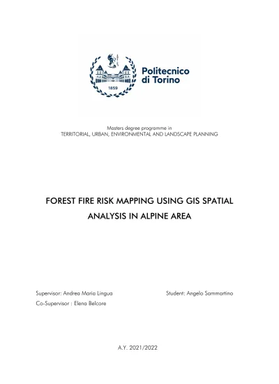Normative framework - “Forest fire risk mapping using GIS spatial ...