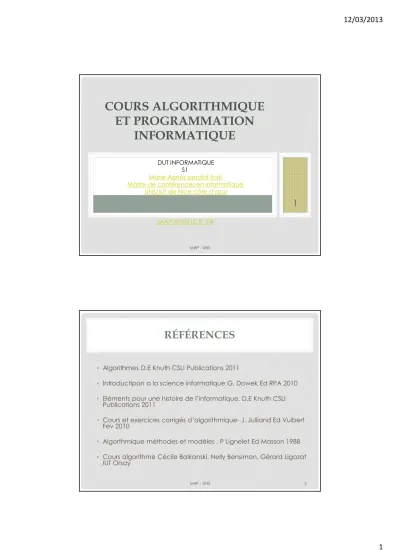 Cours Algorithmique Et Programmation