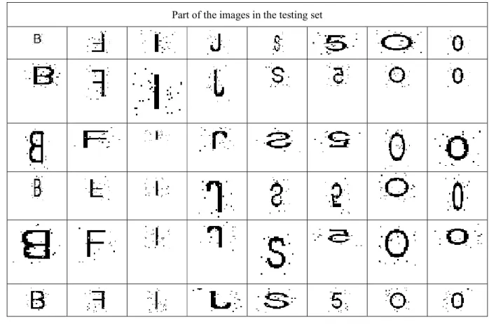 Fig. 2. Part of the images of the testing set in the experiment 