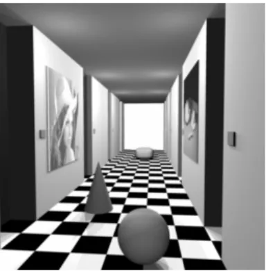 Figure 5.6: Disparity and Normals obtained for the corridor image using the ICM and BP for Normal estimation