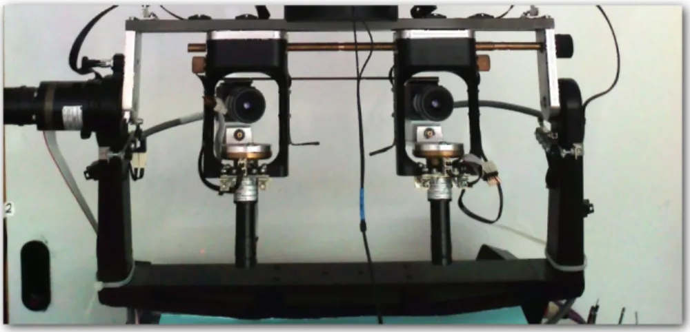 Figure 1.3: Two cameras are placed next to each other with a lateral shift to resemble the human eyes.
