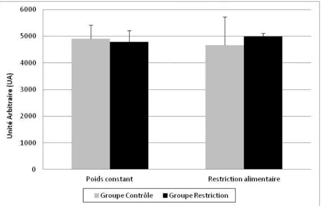 Figure 3 : Quantification de la charge d’entraînement en fonction de la période et du groupe 