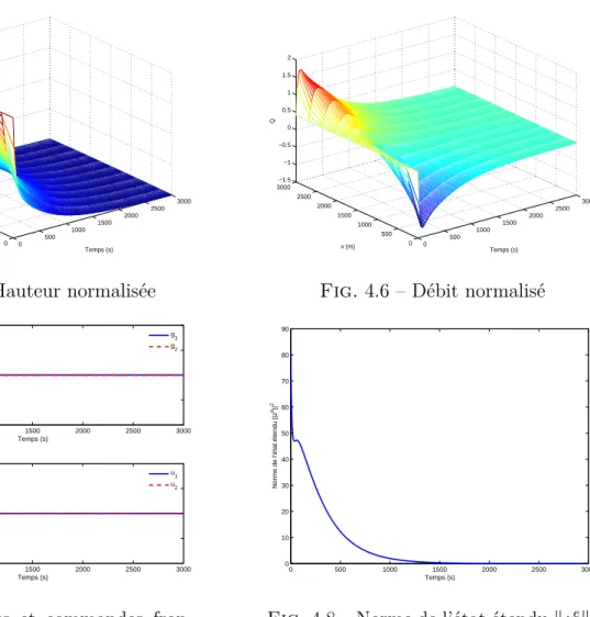 Fig. 4.6 – Débit normalisé