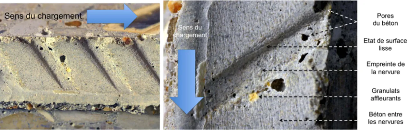 Figure 3.34: Faciès post-mortem de l’interface