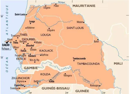 Figure 14 : Carte du Sénégal. 