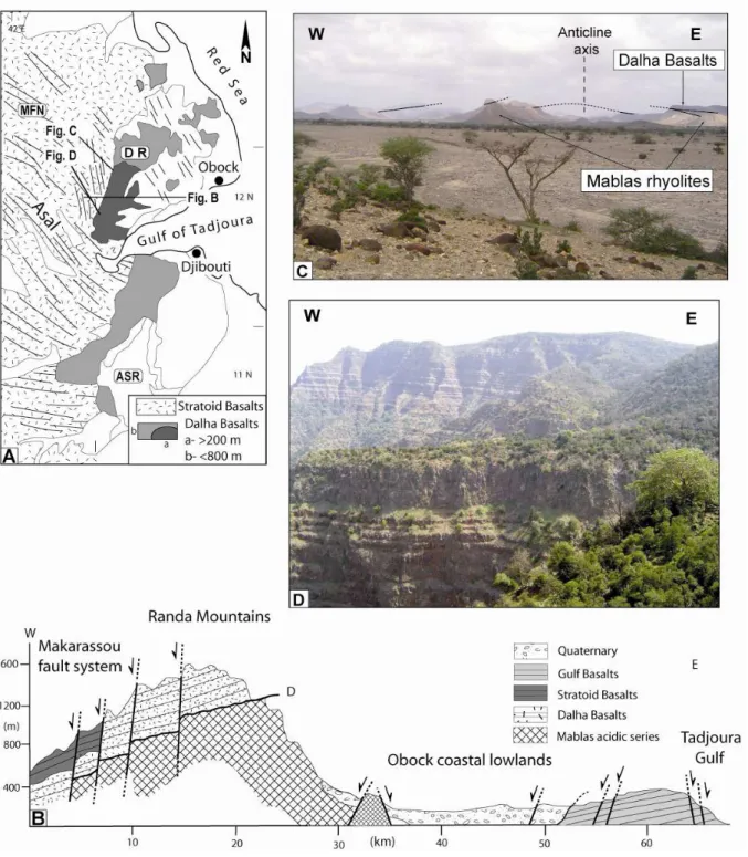 Figure  12:  Structural  evidence  for  the  polyphase  tectonic  history  of  the  Danakil  range