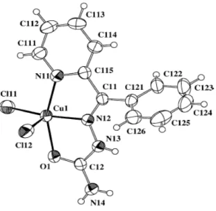 Figure 1-30 : Complexe de cuivre(II) avec la semicarbazone de la 2-benzoylpyridine. 