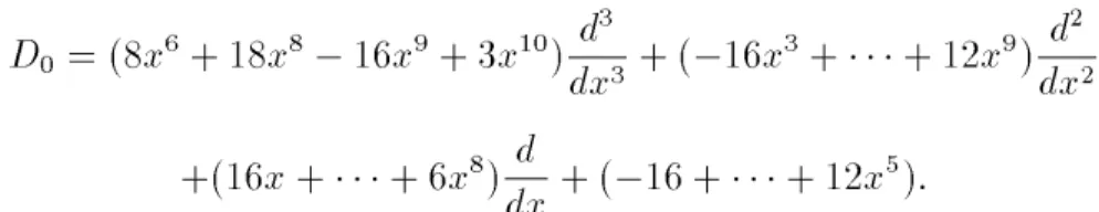 Figure 1 : Polygone de Newton associe a D 0 La serie formelle ^f ( x ) est par consequent (2 ; 1)-sommable.