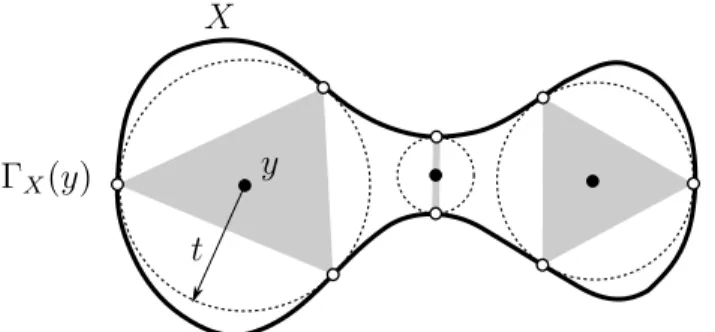 Figure 4: The black points are the critical points of the curve X.