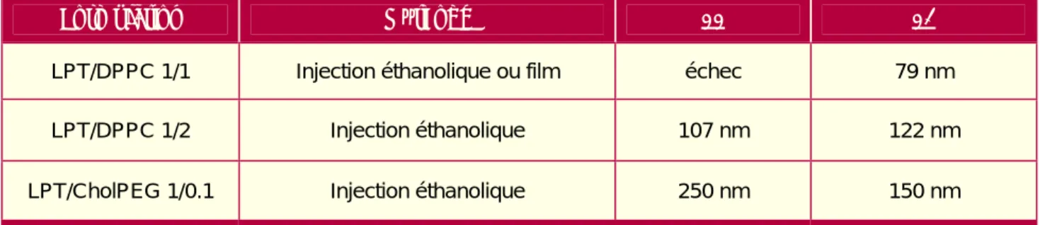 Tableau 9 : Formulations du premier modèle 