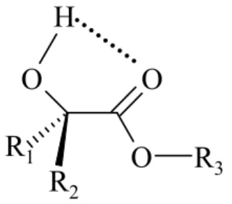 Fig. 4.1 – Conformation A1 pr´ esentant la liaison intramol´ eculaire OH · · · O=C.