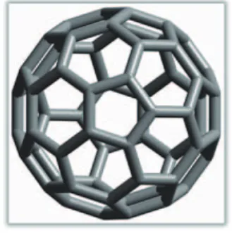 Figure 1.2  Représentation schématique de la molécule de fullerène C 60 imaginée par Kroto et al [9]