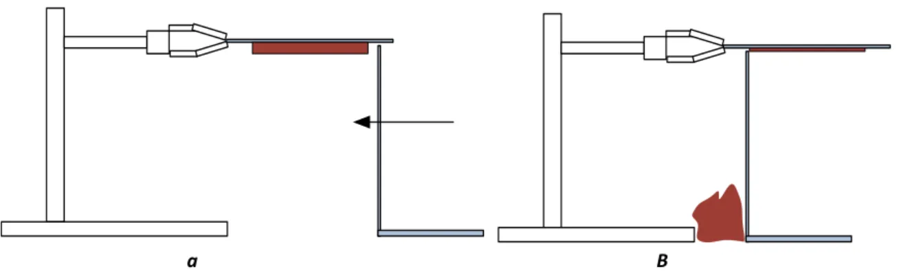 Figure 4 :Dispositif utilisé par Li et al [27] : (a) état initial, (b) état final. 