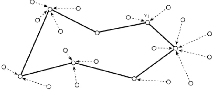 Figure 1: An example of solution for the ring star problem.