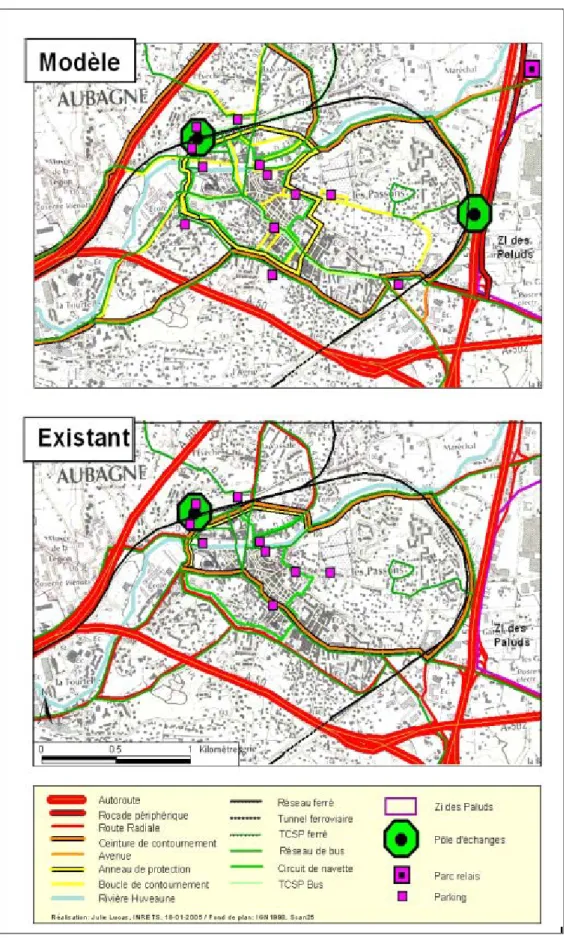 Figure  1. Communauté d’Agglomération d’Aubagne : un plan de circulation au service de la  requalification du centre-ville 