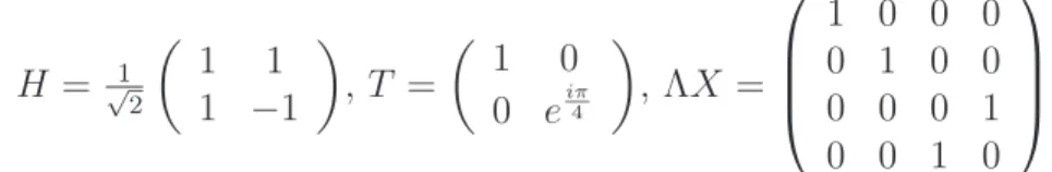 Fig. 7.6 – Pas de simulation de H : à gauche U = H, V = Id ; à droite : U = Id et V = H (on note que pour tout σ, il existe σ ′ tel que Hσ = σ ′ H)