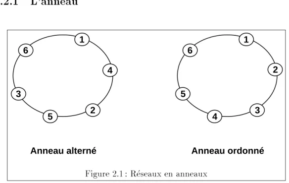 Figure 2.1: Reseaux en anneaux