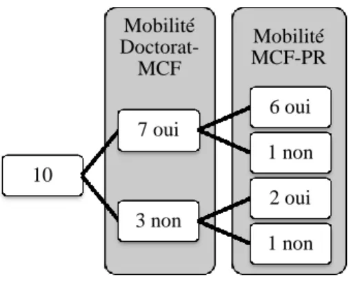 Figure 1. Les différentes configurations de mobilité 