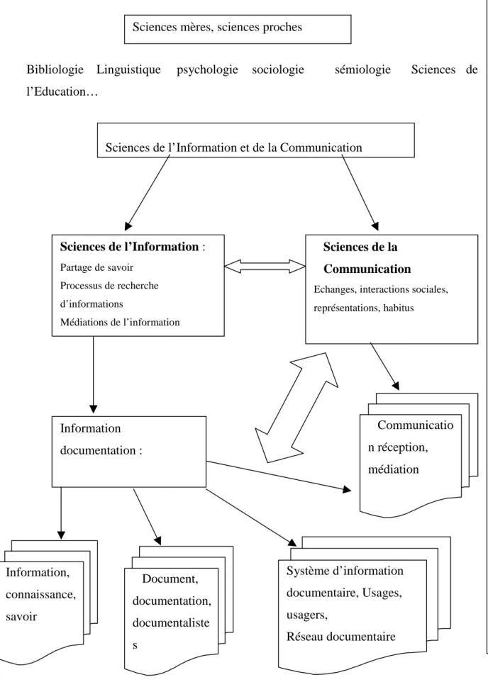 Figure 3 : Sciences de l’Information et de la Communication et réseau de concepts 