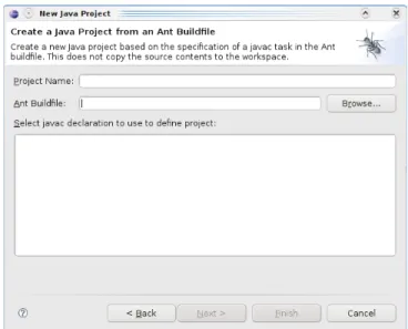 Figure 34: Dialog Box for Locating the Ant Buildfile