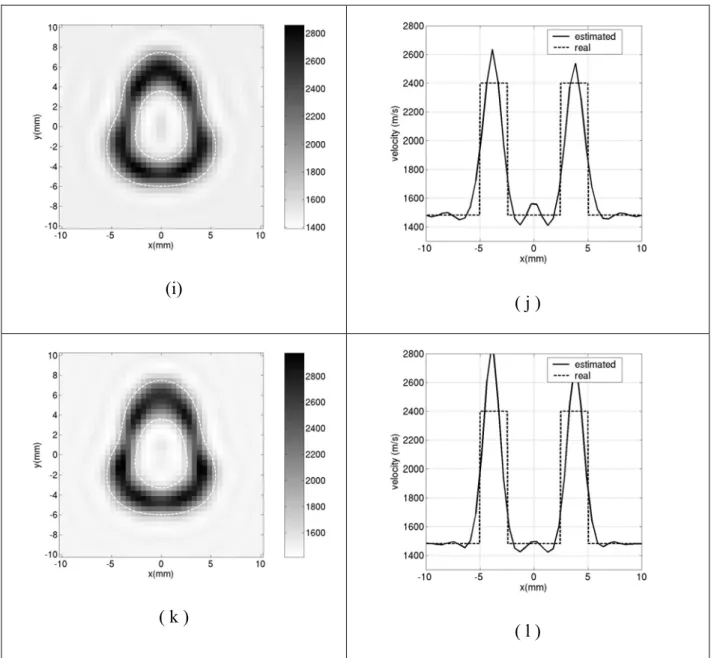 Figure 7: Ultrasonic distorted Born iterative tomography of the non-circular elastic tube