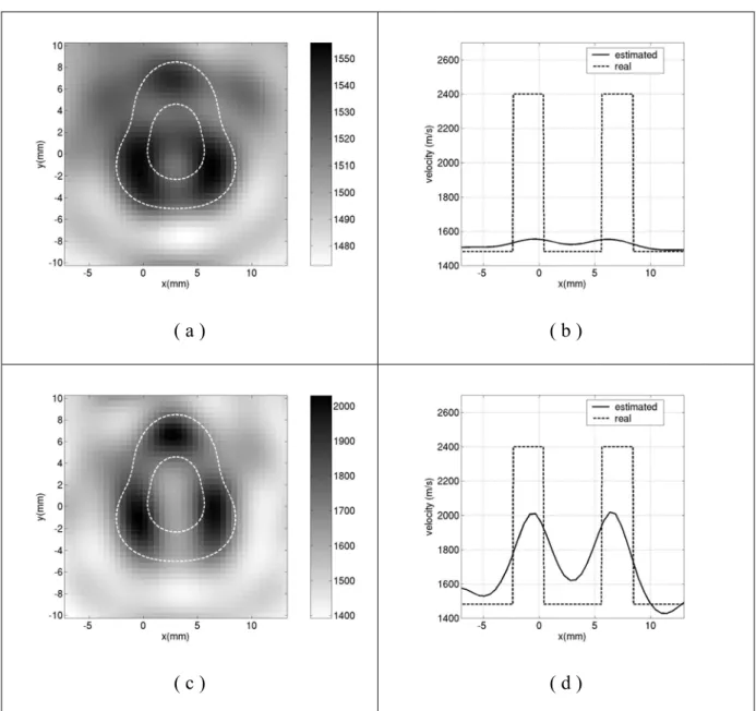 Figure 10 shows the distorted Born iterative diffraction tomography of the scatterer. No  corrections or signal processing were carried out on these images