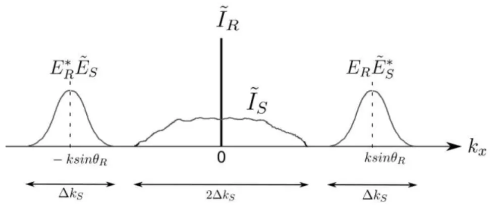Figure 1.3: Representation of the diffraction orders splitting in the Fourier space.