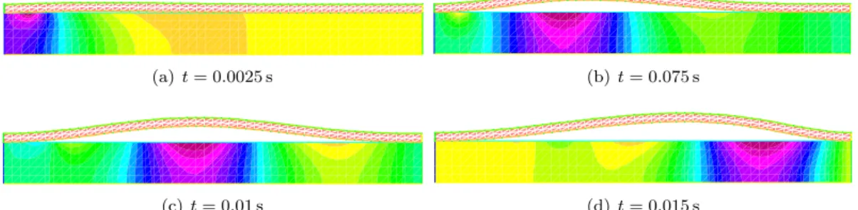 Figure 3: Fluid and solid ﬁnite element meshes