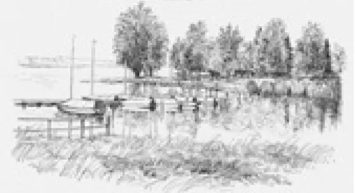 Abbildung 4: «Bootshabe beim Wetziker  Strandbad Auslikon. Auch ein Beispiel des  Landschaftsschutzes: Die Boote sind  harmo-nisch in das Wesen der Seebucht eingefügt»