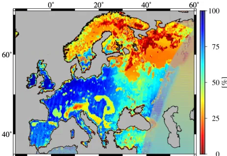 Figure 4.6: Availability of daily soil moisture data from the European Space Agency (ESA) Climate Change Initiative (CCI).