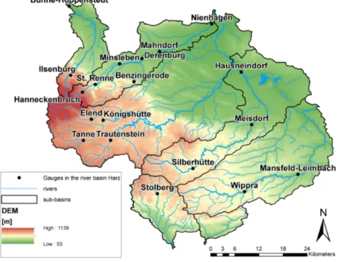 Figure 7.2.: The Harz region in the middle of Germany with the mountain Brocken located in the Eastern part.