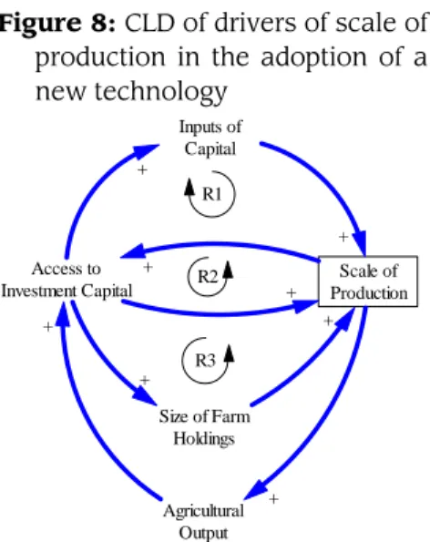 Figure 9: CLD of drivers of ability to pay for a new technology in the adoption of that technology