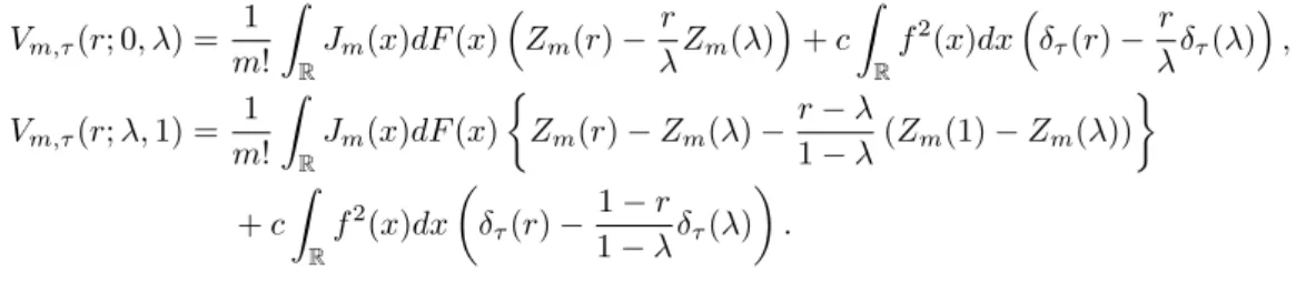 Table 1: Simulated critical values for the distribution of T (1, τ 1 , τ 2 ) when [τ 1 , τ 2 ] = [0.15, 0.85]
