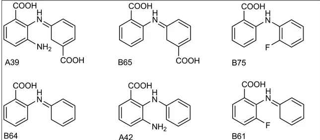 Figure 3.15: Structures of the inhibitors designed for investigating functional  properties of PhzA and BcepA