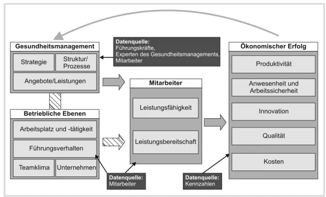 Abbildung 4: Modell eines nachhaltigen Gesundheitsmanagements (Schraub et al., 2009, 105)