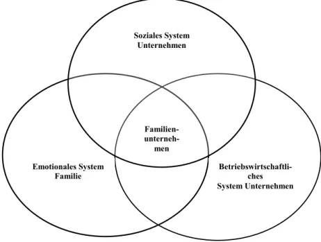 Abbildung 5:  Emotionaler,  sozialer  und  betriebswirtschaftlicher  Kontext  des  Familienunternehmens 