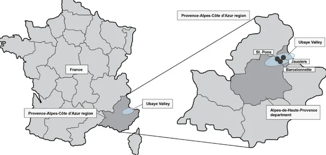 Figure 4 Location of the French case study area (Source: own illustration) 