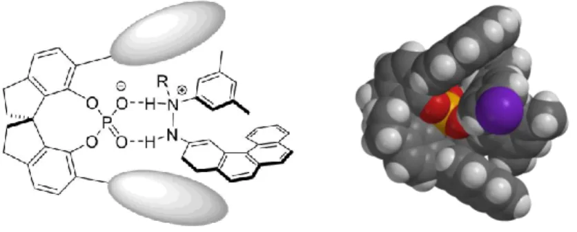 Figure 4.1  Envisioned  concept  and  3D  model  for  the  catalytic  asymmetric  synthesis  of  helicenes